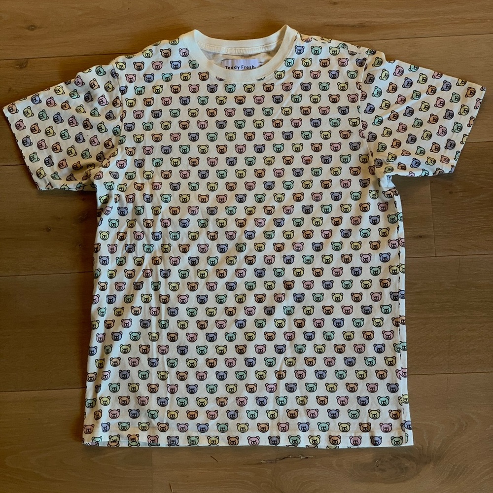Teddy Fresh Monogram Allover White T-Shirt